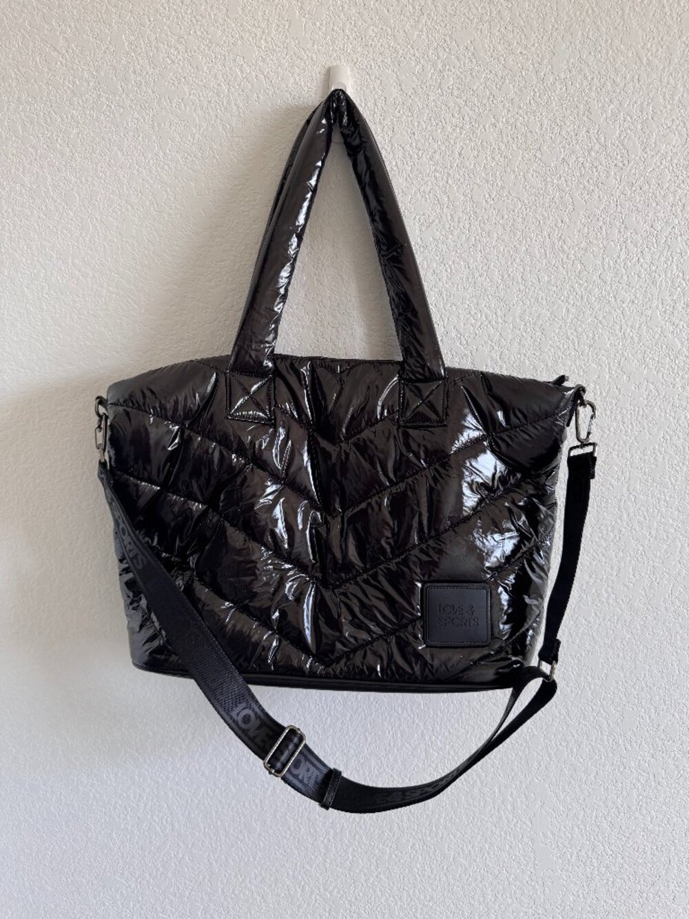 Love & Sports puffy bag with cross body strap